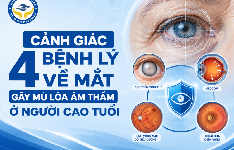 CẢNH GIÁC 4 BỆNH LÝ VỀ MẮT GÂY MÙ LÒA ÂM THẦM Ở NGƯỜI CAO TUỔI